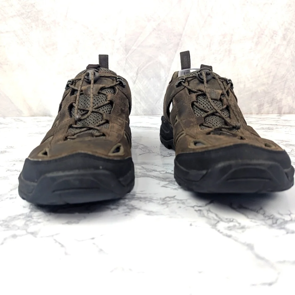 Teva Kimtah Size 12 Men's Leather Sandals Brown